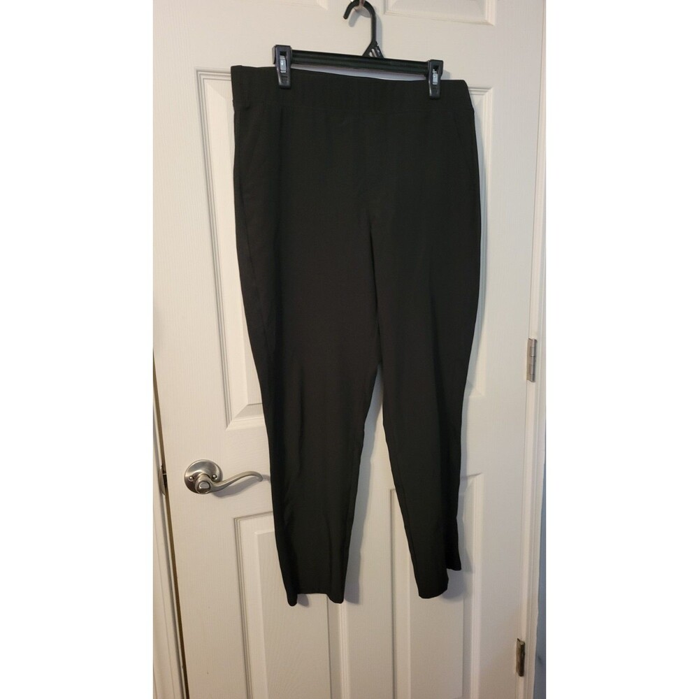 RBX Live Life Active City Stretch Tapered Ankle Pants with Ribbed Slit Trim -...
